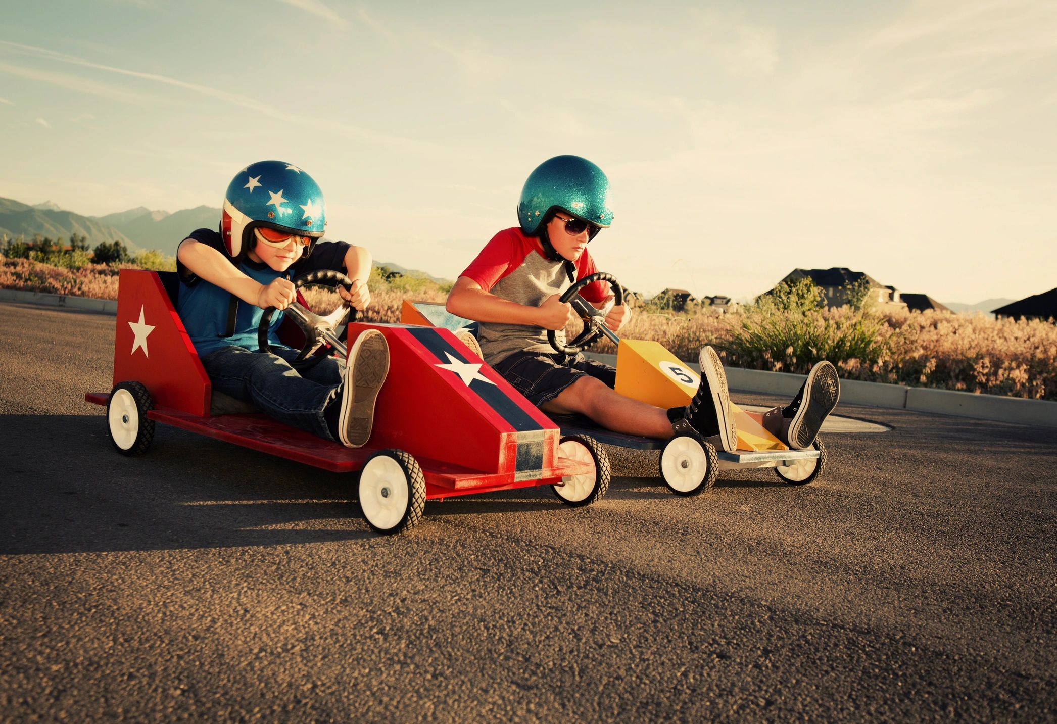 young kart racer helmet