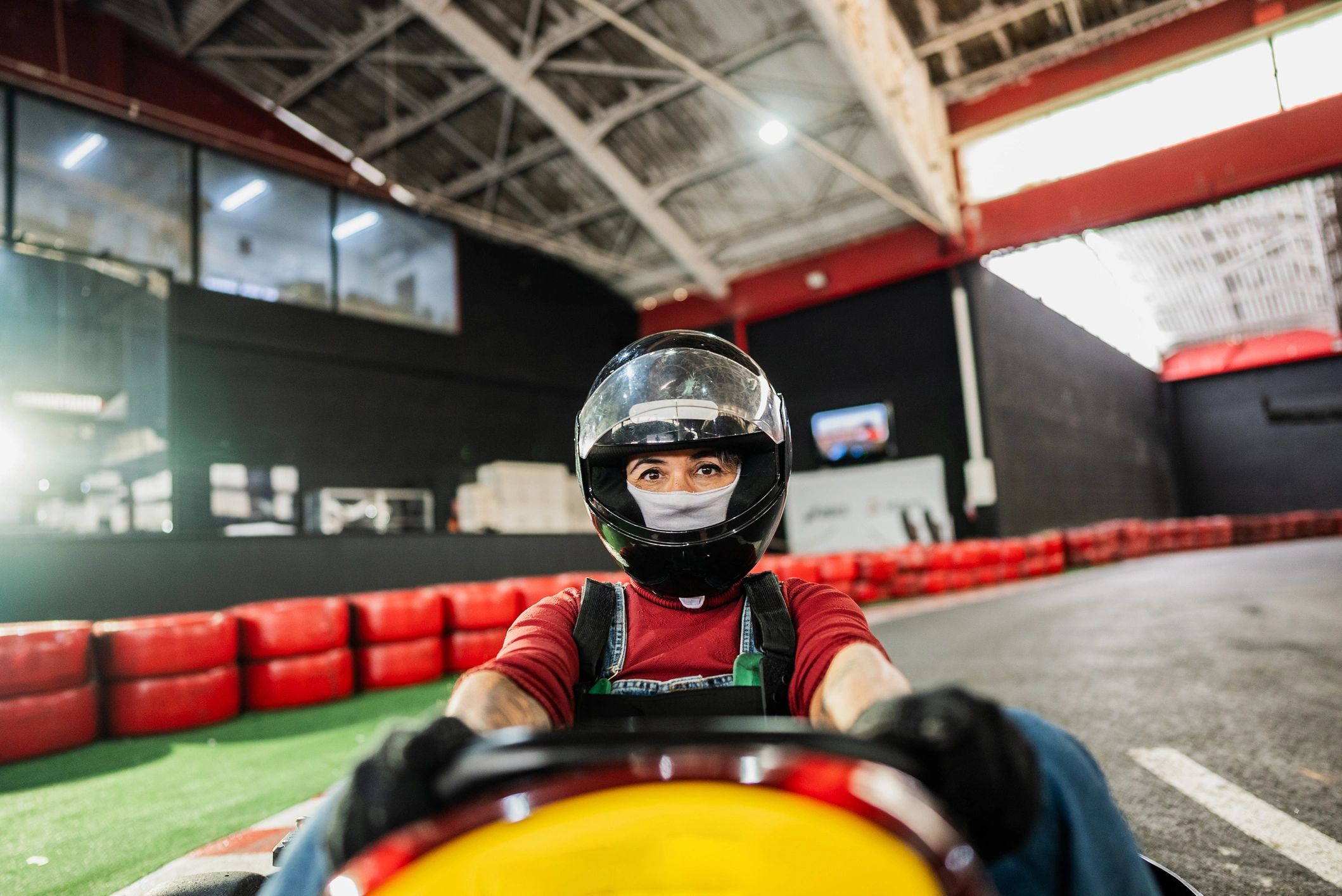 go-kart driver portrait