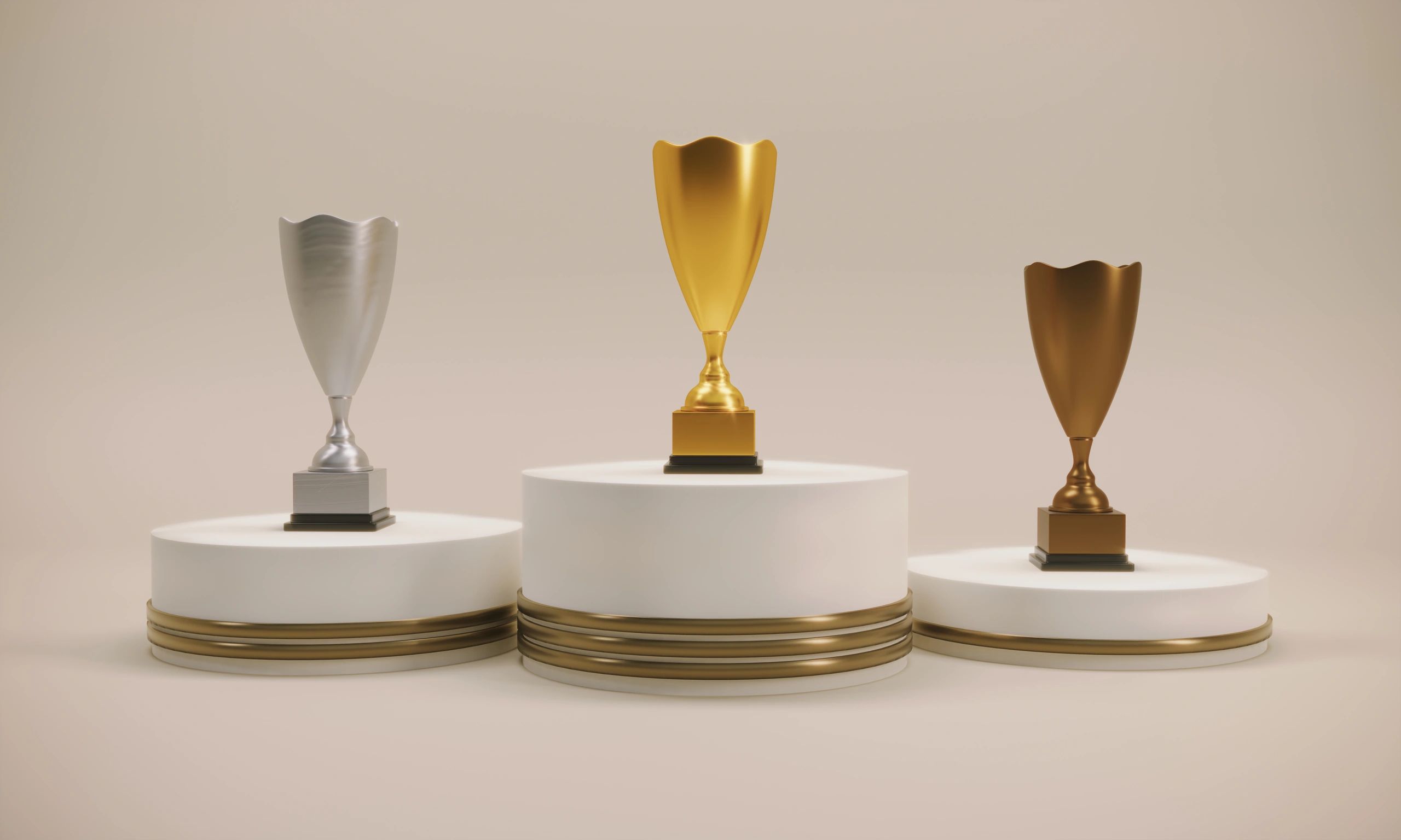 racing trophy podium celebration