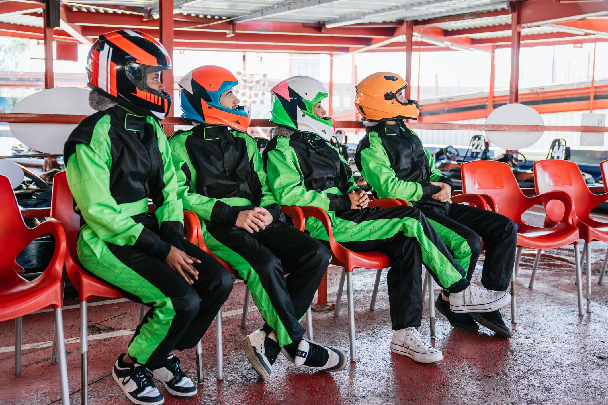 kart racing action