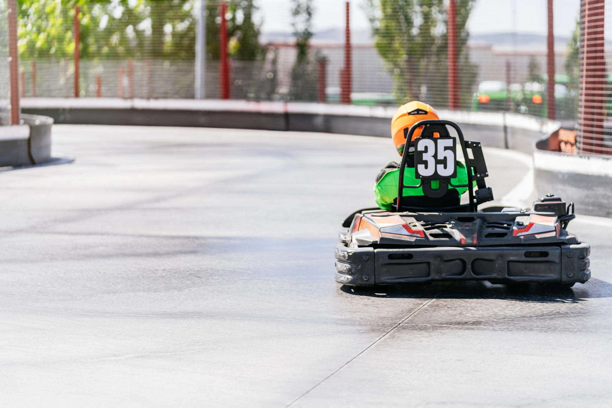 kart racing action