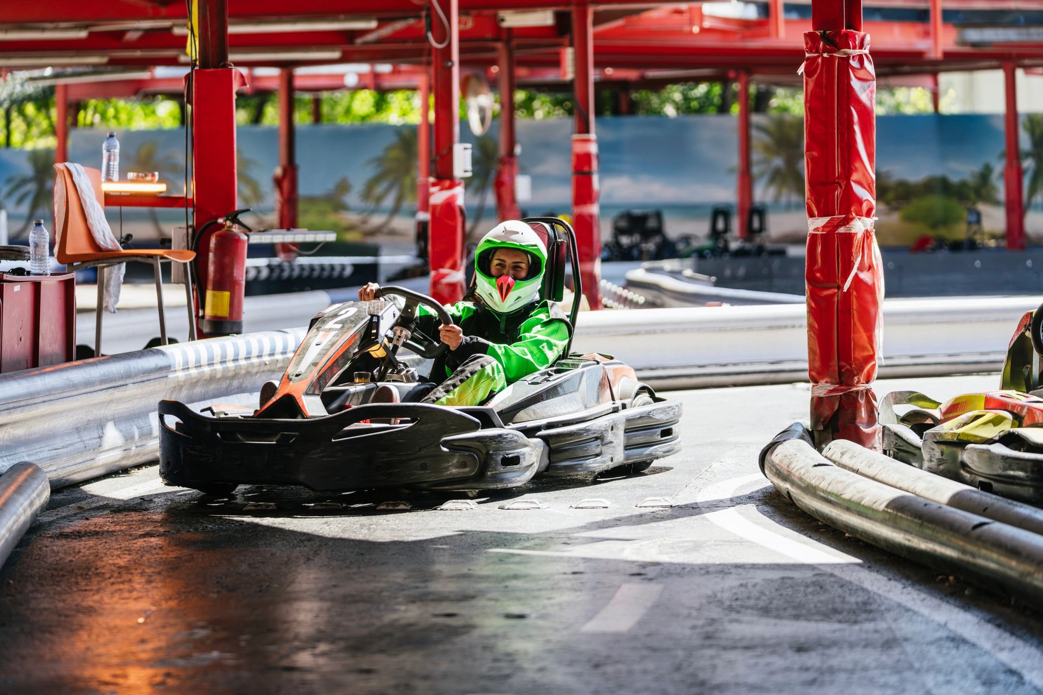 kart racing action